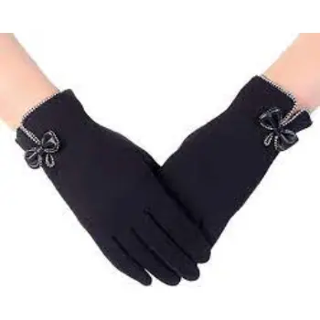 Magic Women & Girls Winter Warm Woolen Touch Screen Bow Gloves 
